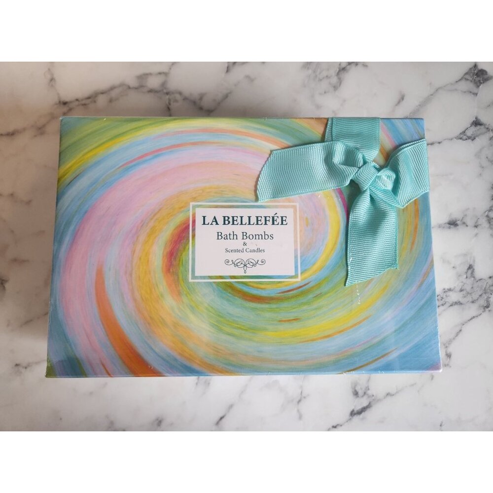 LA BELLEFÉE Bath Bombs & Scented Candles Gift Set